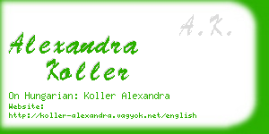 alexandra koller business card